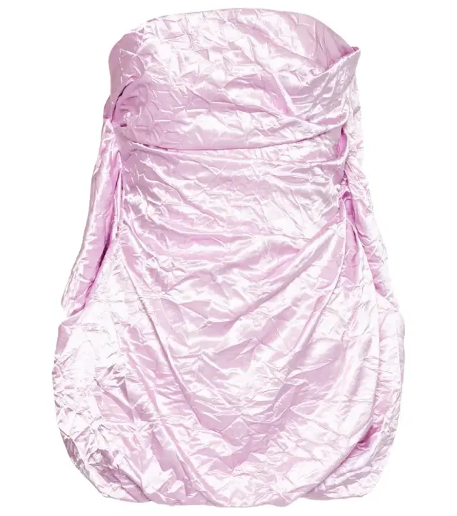 The Attico Strapless satin minidress