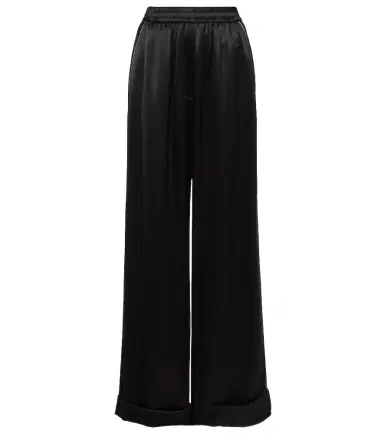 Dolce & Gabbana High-rise silk-blend wide-leg pants | Thumbnail 1