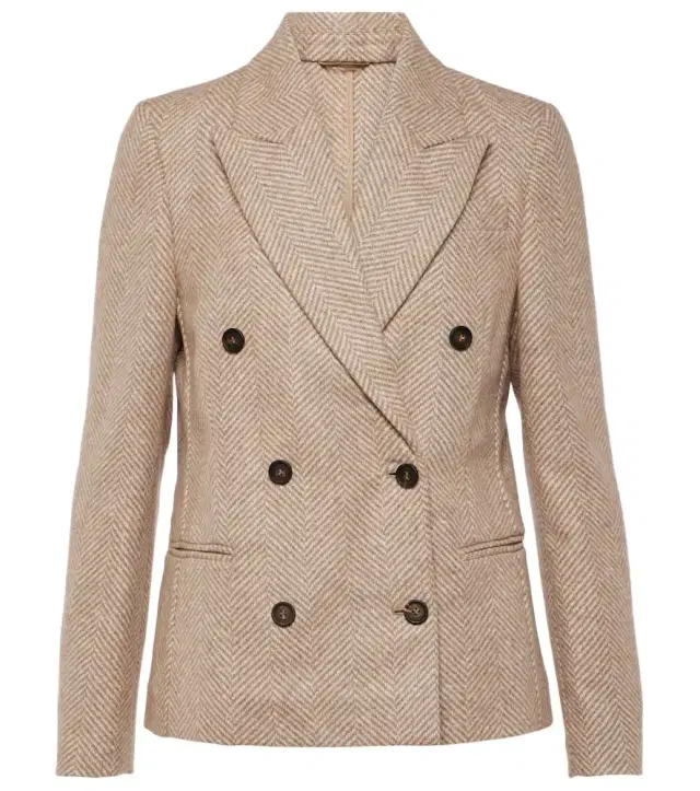 Brunello Cucinelli Chevron wool-blend blazer