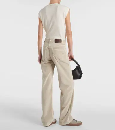 Brunello Cucinelli Mid-rise cotton velvet straight pants | Thumbnail 4