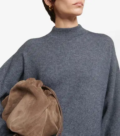 Brunello Cucinelli Ribbed-knit cotton and alpaca midi dress | Thumbnail 3