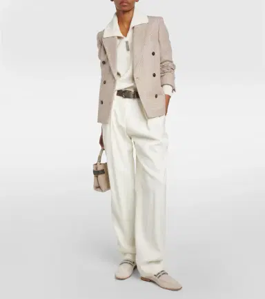 Brunello Cucinelli High-rise gabardine wide-leg pants | Thumbnail 3