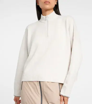 Brunello Cucinelli Wool, cashmere, and silk half-zip sweater | Thumbnail 2