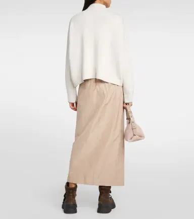 Brunello Cucinelli Wool, cashmere, and silk half-zip sweater | Thumbnail 4