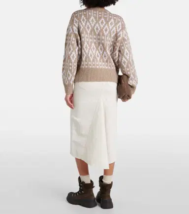 Brunello Cucinelli Jacquard cashmere sweater | Thumbnail 3