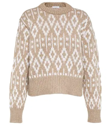 Brunello Cucinelli Jacquard cashmere sweater | Thumbnail 1