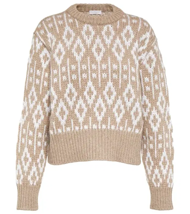 Brunello Cucinelli Jacquard cashmere sweater