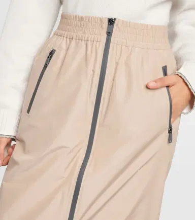Brunello Cucinelli Zip-up taffeta maxi skirt | Thumbnail 2