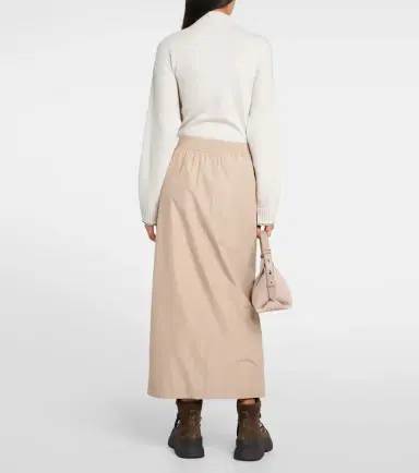 Brunello Cucinelli Zip-up taffeta maxi skirt | Thumbnail 4