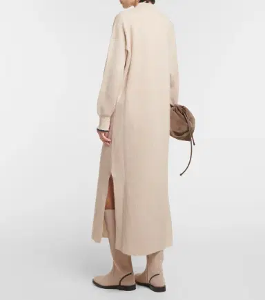 Brunello Cucinelli Alpaca and cotton midi dress | Thumbnail 6
