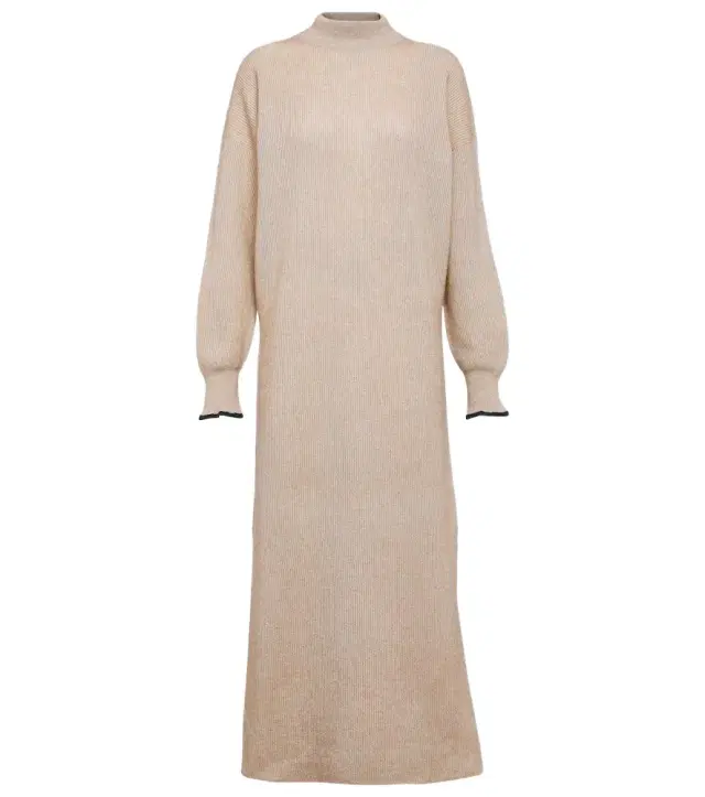 Brunello Cucinelli Alpaca and cotton midi dress