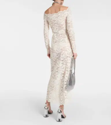 Rabanne Off-shoulder lace maxi dress | Thumbnail 4