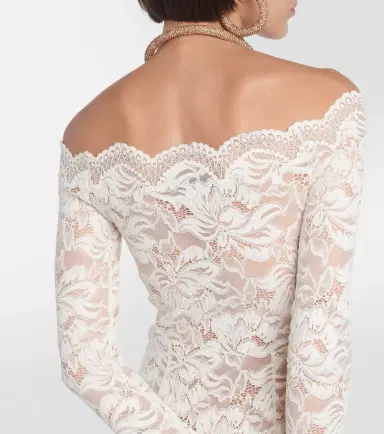 Rabanne Off-shoulder lace maxi dress | Thumbnail 6