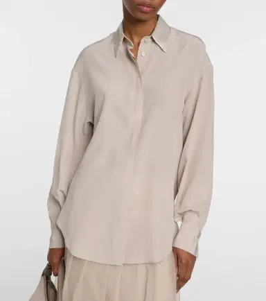 Brunello Cucinelli Embellished silk shirt | Thumbnail 5