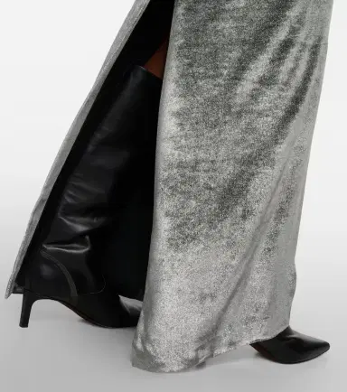 Brunello Cucinelli High-rise velvet maxi skirt | Thumbnail 5