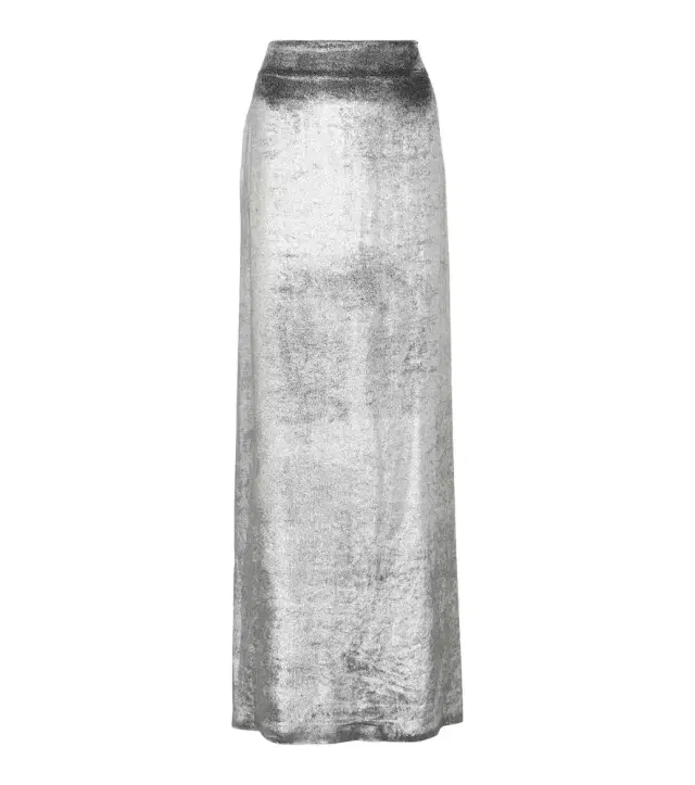 Brunello Cucinelli High-rise velvet maxi skirt