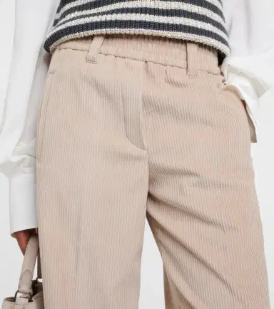 Brunello Cucinelli Cotton corduroy wide-leg pants | Thumbnail 3