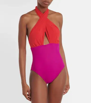 Karla Colletto Mabel colorblocked swimsuit | Thumbnail 5