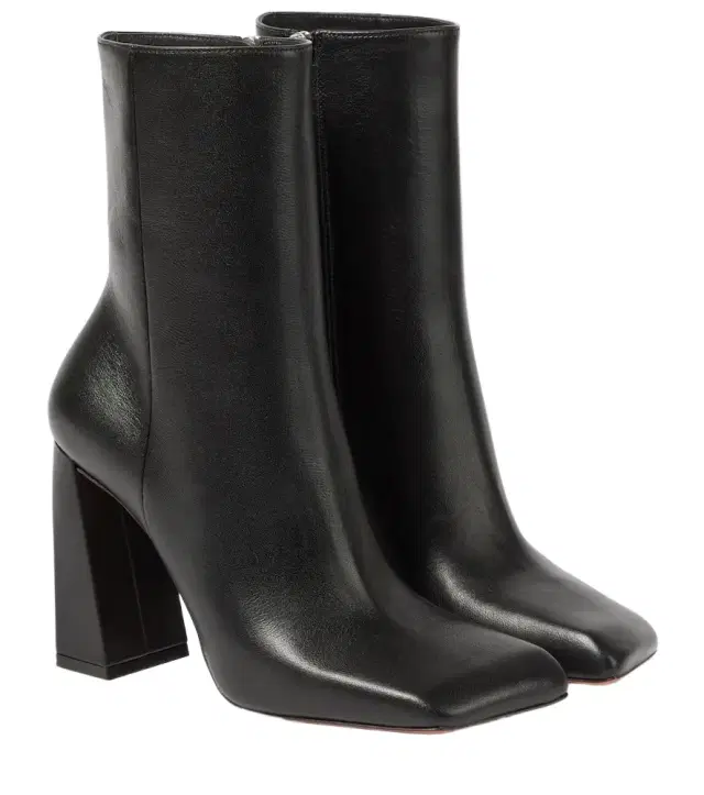 Amina Muaddi Marine 95 leather ankle boots