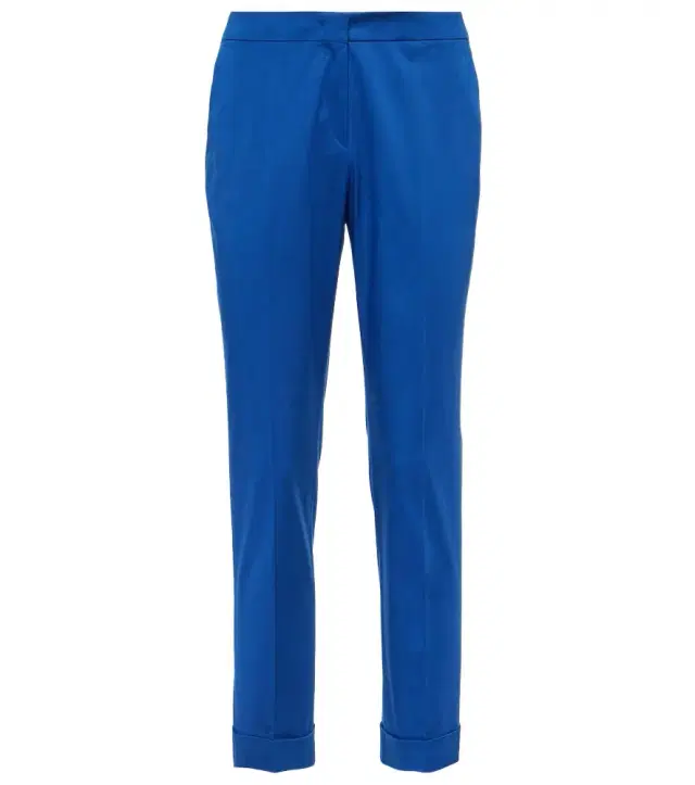 Etro High-rise cotton-blend slim pants