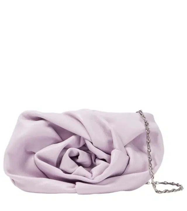 Burberry Rose leather clutch