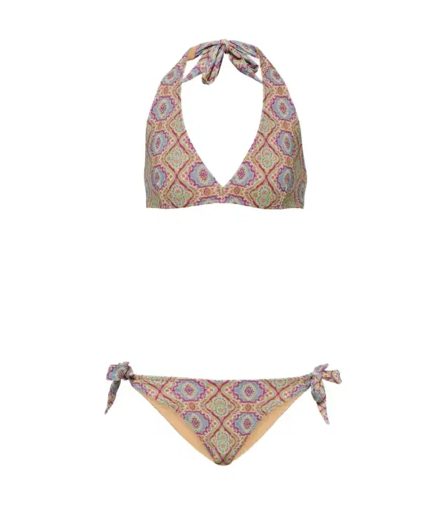 Etro Printed halterneck bikini