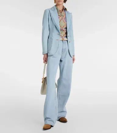 Etro Embroidered denim blazer | Thumbnail 5