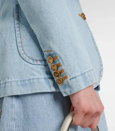 Etro Embroidered denim blazer | Thumbnail 6