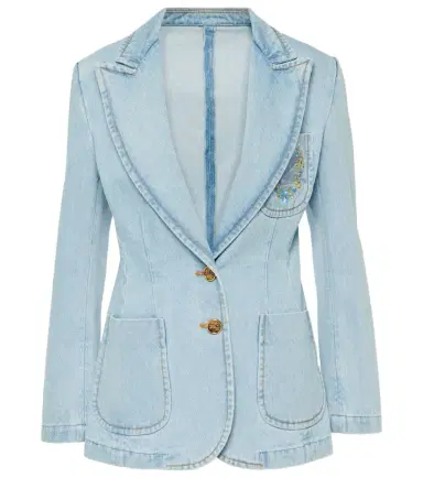 Etro Embroidered denim blazer | Thumbnail 1