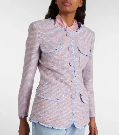 Etro Checked wool-blend tweed jacket | Thumbnail 5