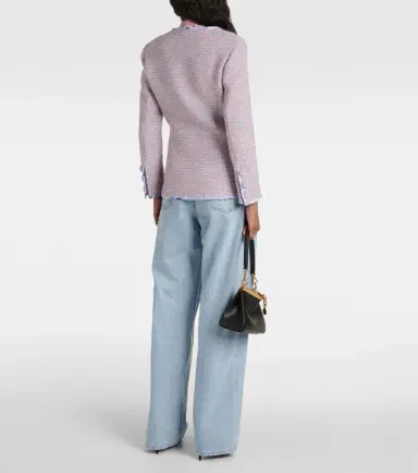 Etro Checked wool-blend tweed jacket | Thumbnail 6