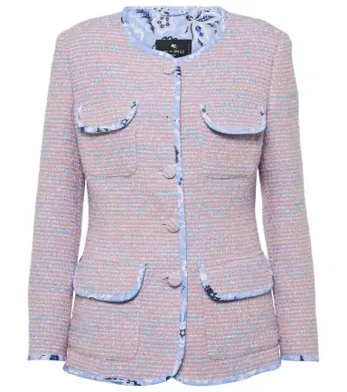 Etro Checked wool-blend tweed jacket | Thumbnail 1
