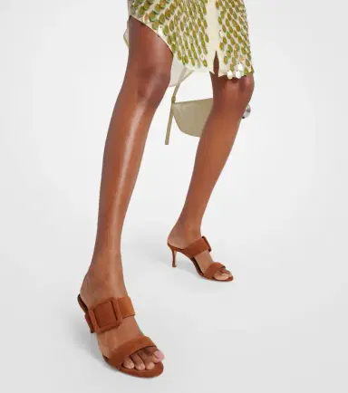 Manolo Blahnik Gable suede mules | Thumbnail 2