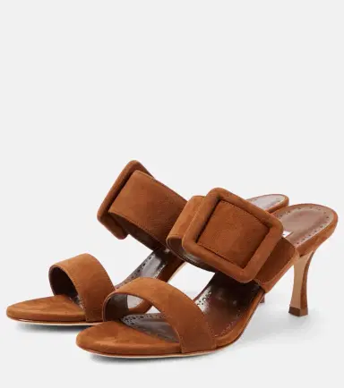 Manolo Blahnik Gable suede mules | Thumbnail 6