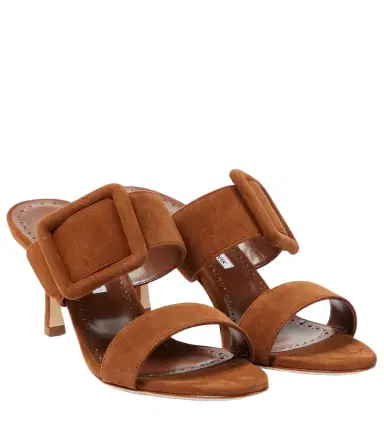 Manolo Blahnik Gable suede mules | Thumbnail 1