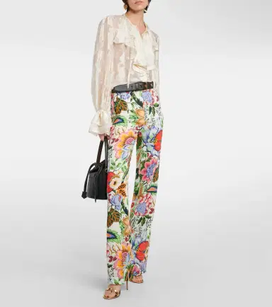 Etro High-rise floral straight pants | Thumbnail 3