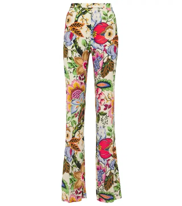 Etro High-rise floral straight pants