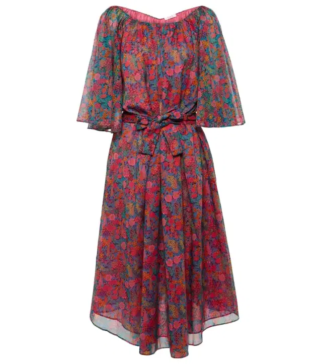Eres Daisy floral cotton midi dress
