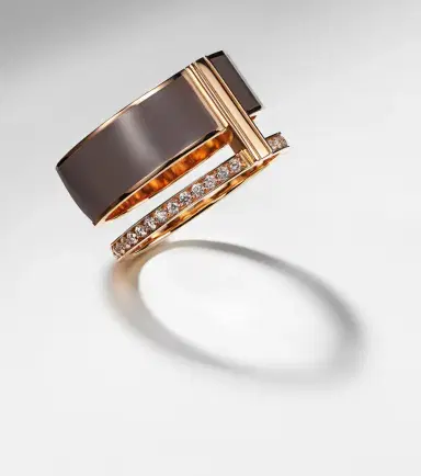 Repossi Berbere Chromatic 18kt rose gold ring with diamonds | Thumbnail 4