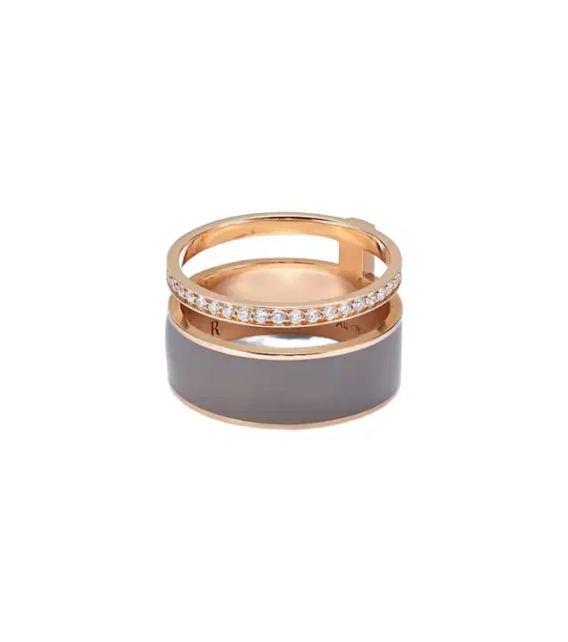 Repossi Berbere Chromatic 18kt rose gold ring with diamonds