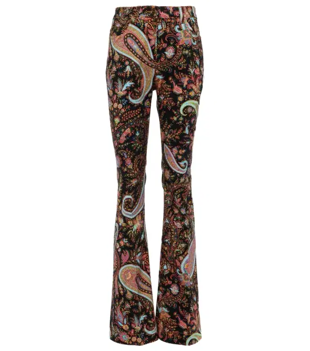 Etro Paisley high-rise flared jeans