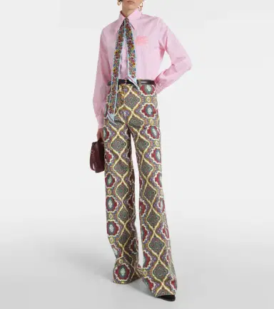 Etro Printed high-rise wide-leg jeans | Thumbnail 2