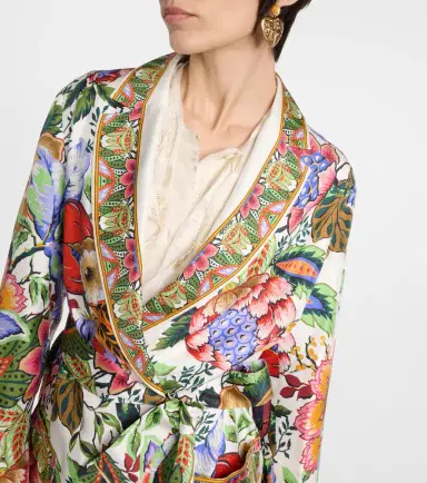 Etro Floral silk wrap jacket | Thumbnail 2