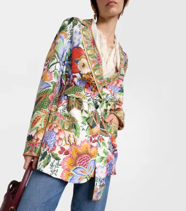 Etro Floral silk wrap jacket | Thumbnail 3