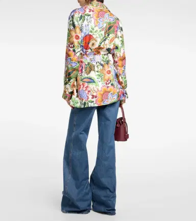 Etro Floral silk wrap jacket | Thumbnail 5