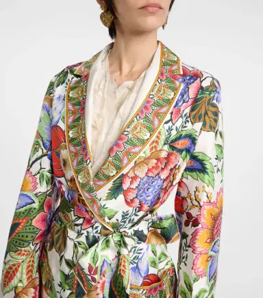 Etro Floral silk wrap jacket | Thumbnail 6