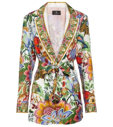 Etro Floral silk wrap jacket | Thumbnail 1