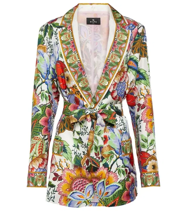 Etro Floral silk wrap jacket