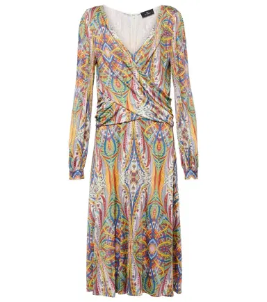 Etro Printed gathered jersey midi dress | Thumbnail 1