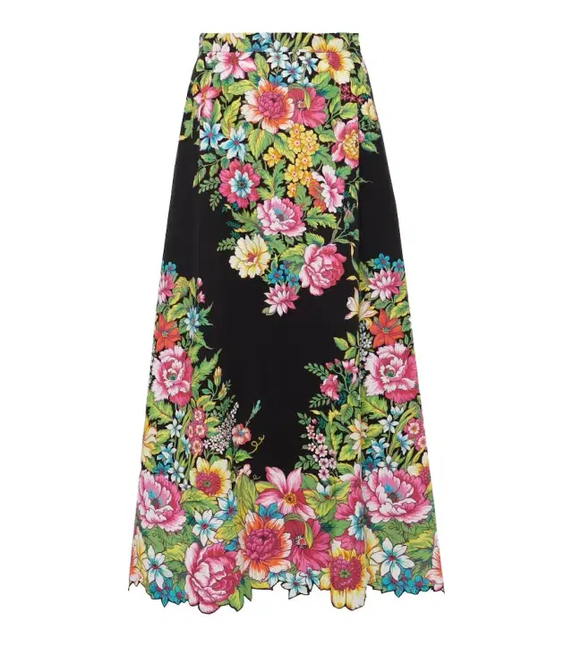 Etro Floral cotton maxi skirt